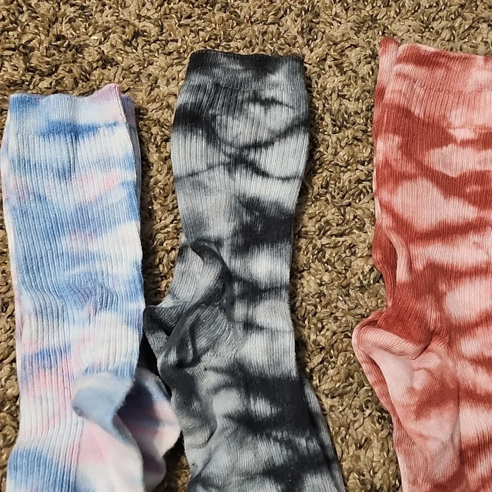 3 Pairs Of Womens Tie Dye Socks!! Nwots